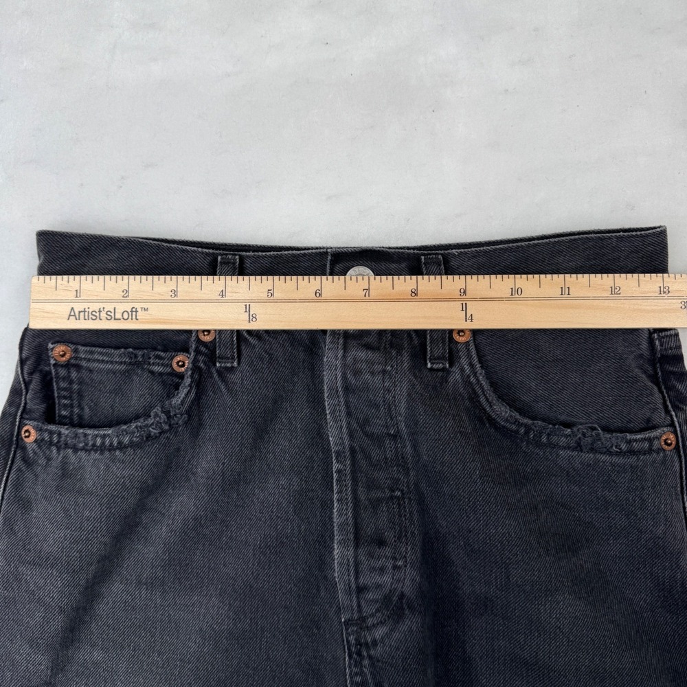 Agolde Jeans Womens 25 Blue 90s Pinch Waist High Rise Straight Button Fly Black - Picture 12 of 14